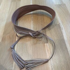 BCBGMaxAzria waist Leather Belt with Tassel